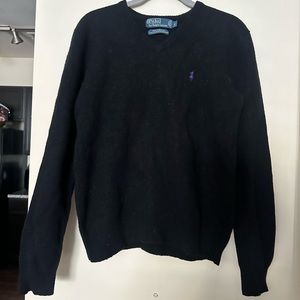 Polo Ralph Lauren Men’s Lamb’s Wool Black Sweater Small